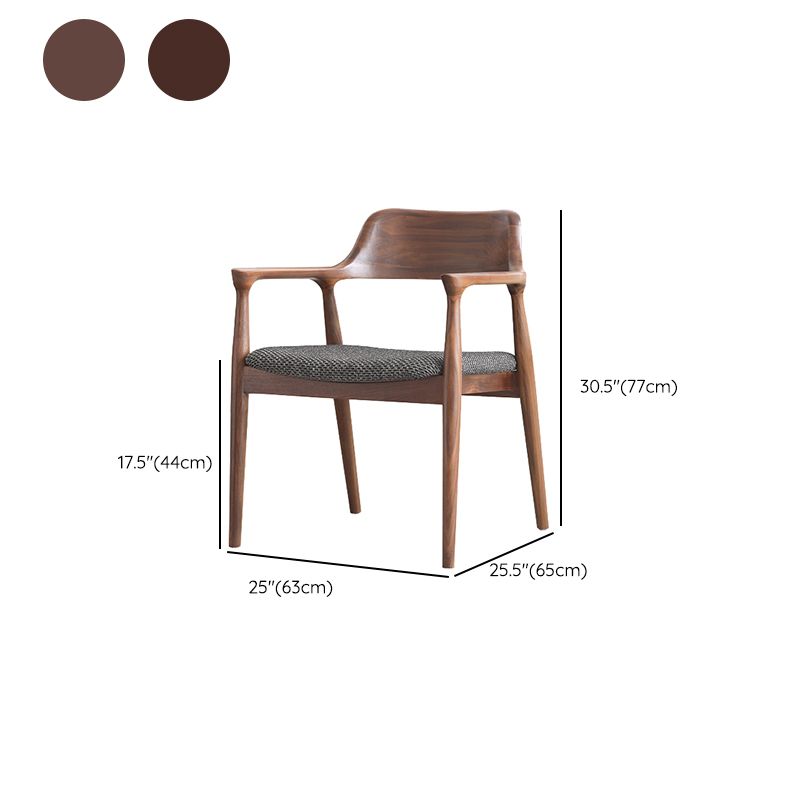 Modern Armrest Backrest Cushion Chair with Wood Legs for Dining Room Clearhalo 'Dining Chairs' 'Dining Tables & Seating' 'dining_chair' 'furn' 'furn_dining_chair' 'Furniture' 'Kitchen & Dining Furniture' 1200x1200_cc96ce4a-1ae8-4975-973a-b3f3bf712647