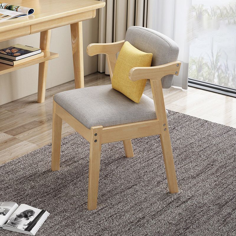 Scandinavian Home Arm Chair Open Back Upholstered Wood Single Dining Room Chair Clearhalo ' kitchen&dining_furn' 'Dining Chairs' 'Dining Tables & Seating' 'dining_chair' 'furn' 'furn_dining_chair' 'Furniture' 'furniture_dining_chair' 'Kitchen & Dining Furniture' 'kitchen' 1200x1200_cc976fcd-15a1-4f7a-bb29-bba954b70774