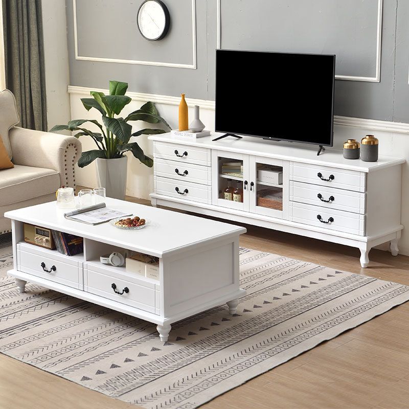 Traditional TV Stand Console Wooden TV Media Console for Living Room Clearhalo 'furn' 'furn_tv_stands_entertainment_centers' 'Furniture' 'Living Room Furniture' 'TV Stands & Entertainment Centers' 'TV Stands & Media Storage Furniture' 'tv_stands_entertainment_centers' 1200x1200_cc978b73-c988-4fe2-aadc-adfc07b405cb