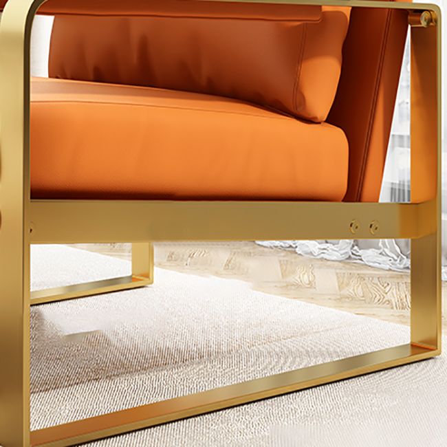 Modern 31.5" Wide Sewn Pillow Back Sponge Metal Frame Arm Chair Clearhalo 'Accent Chairs' 'accent_chairs' 'Chairs & Seating' 'furn' 'furn_accent_chairs' 'Furniture' 'Living Room Furniture' 1200x1200_cc99f356-2906-42d4-9e19-239d366cd0c9