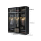 Contemporary Wood and Tempered Glass Wardrobe Freestanding Wardrobe Armoire without Light Clearhalo 'Armoires & Wardrobes' 'armoires_wardrobes' 'Bedroom Furniture' 'furn' 'furn_armoires_wardrobes' 'Furniture' 1200x1200_cc9ba4ae-e6a7-4dac-ad17-63b80e02f0b4