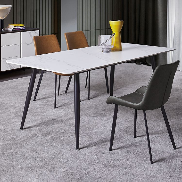 モダンスタイルの焼結型ダイニングラウンドテーブルセット1/4/5ピースダイニングセット