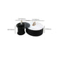 Round Stone Coffee Table Pedestal Nesting Coffee Table Set with Drawer Clearhalo 'Coffee & Accent Tables' 'Coffee Tables' 'coffee_tables' 'furn' 'furn_coffee_tables' 'Furniture' 'Living Room Furniture' 1200x1200_cca3cf79-2827-422a-bf14-534ffd809525