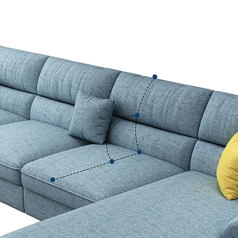 Modern Pillow Top Arm Sofa 37.4"H Removable Cushions Sectionals with 4 Pillows Clearhalo 'furn' 'furn_sectionals' 'Furniture' 'furniture_sectionals' 'kitchen' 'kitchen_sectionals' 'Living Room Furniture' 'Sectionals' 1200x1200_cca4cb69-4e49-44d5-ab80-fa860ba1af37