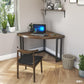 Industrial Solid Wood Writing Desk Corner Dormitory Office Desk with Metal Legs Clearhalo 'furn' 'furn_office_desk' 'Furniture' 'Office Desks' 'Office Furniture' 'office_desk' 1200x1200_cca6122a-be03-465b-b0e0-34a9f9a8280f
