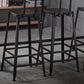 Contemporary Square Dining Stools Metal Bar Stools with Footrest