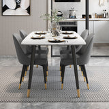 Sintered Stone Dining Table Modern 4 Legs Dining Table for Home Use Clearhalo ' dining_table' 'Dining Tables & Seating' 'Dining Tables' 'furn' 'furn_dining_table' 'Furniture' 'furniture_dining_table' 'Kitchen & Dining Furniture' 'kitchen&dining_furn' 'kitchen' 'kitchen_dining_table' 1200x1200_cca6b597-dc12-47bc-9017-0c35b3ea576b