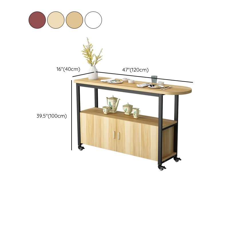 Modem & Contemporary Table à vin de bar spécialisée en bois pour salon