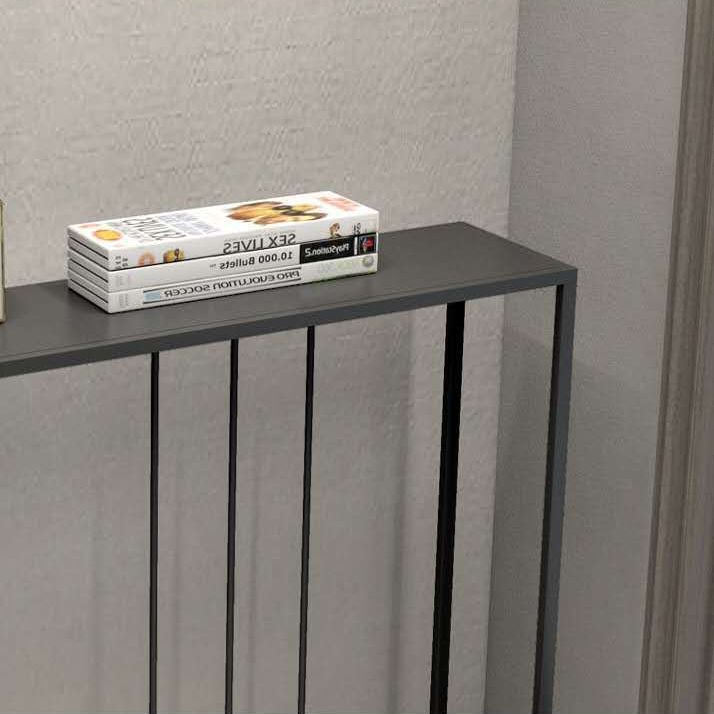 Tavolo di divano console di ferro contemporaneo Rettangolo Black End Table per Hall