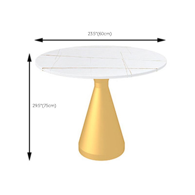 Glam Sintered Stone Dining Table Metal Dinette Table for Home Use Clearhalo 'Dining Tables & Seating' 'Dining Tables' 'dining_table' 'furn' 'furn_dining_table' 'Furniture' 'Kitchen & Dining Furniture' 1200x1200_ccadc1c8-0eac-4420-9d88-ddef18a24051