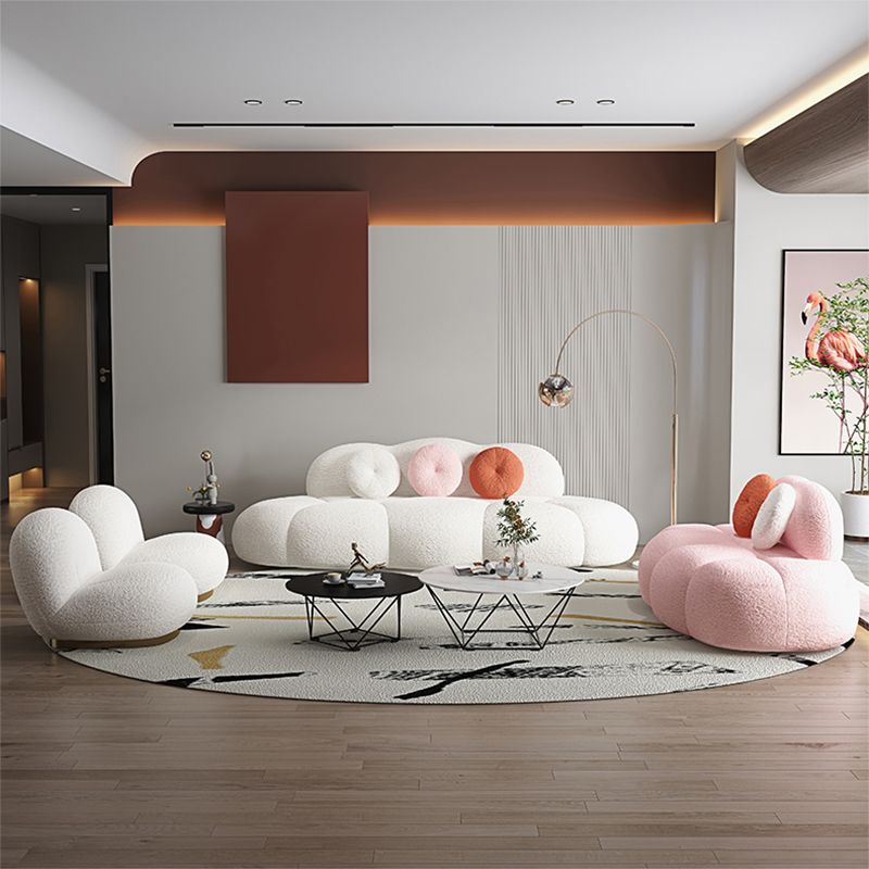 Eigentijdse stationaire woonkamer armloze standaard kussens sofa