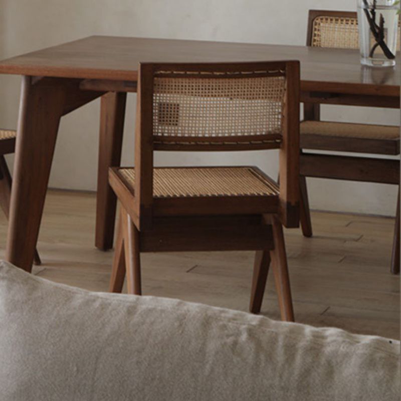 Rectangle Brown Base Dining Table Modern Pine Wood Table for Living Room Clearhalo 'Dining Tables & Seating' 'Dining Tables' 'dining_table' 'furn' 'furn_dining_table' 'Furniture' 'Kitchen & Dining Furniture' 1200x1200_ccaee262-f111-4aae-b1bf-c24ccf11aa01