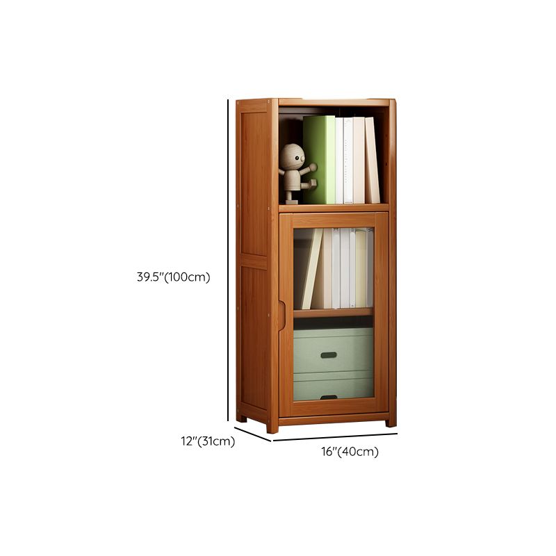 Libreria contemporanea chiusura di libreria verticale di bambù per uso domestico