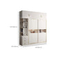 White Colour Wooden Wardrobe Modern Cloth Rod Included Wardrobe Closet
