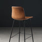 Industrial Indoor Bucket Counter Bar Stool Footrest Faux Leather Bar Stool