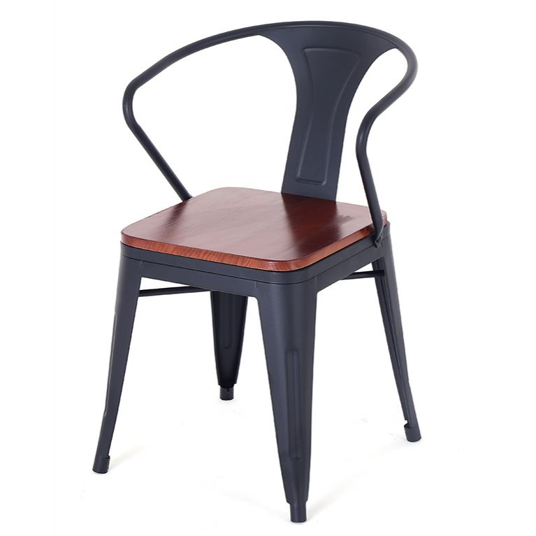 Industrial Dining Chair Slat Back Side Chair with Metal Legs for Home Use Clearhalo ' kitchen&dining_furn' 'Dining Chairs' 'Dining Tables & Seating' 'dining_chair' 'Furniture' 'furniture_dining_chair' 'Kitchen & Dining Furniture' 'kitchen' 1200x1200_ccb24119-dd45-4142-a904-c62fd09843c3