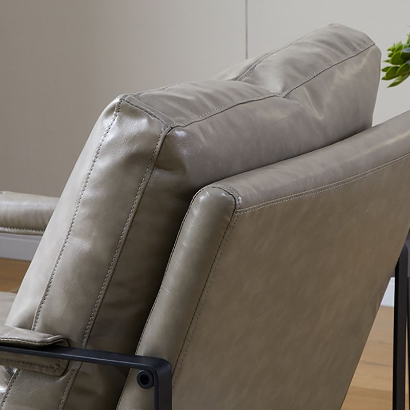 Arms Included Arm Chair Metal Frame Chair with Pillow Back for Living Room, 28.34" Wide Clearhalo 'Accent Chairs' 'accent_chairs' 'Chairs & Seating' 'furn' 'furn_accent_chairs' 'Furniture' 'Living Room Furniture' 1200x1200_ccb92482-87d3-47cb-b153-8434ed845f54