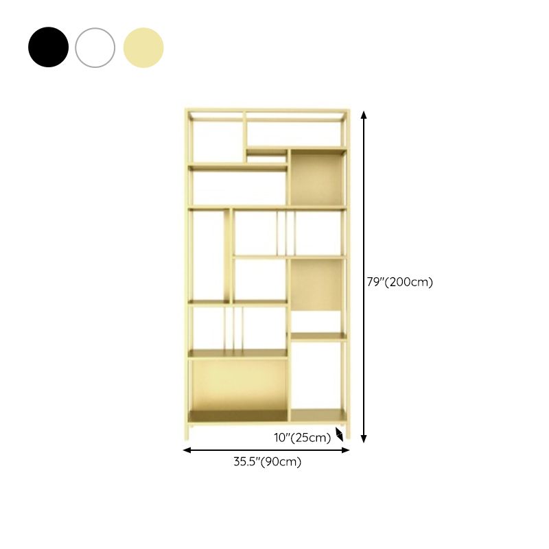 Étagères étagères à étagère d'Etagere en métal ouvert comprenant la bibliothèque pour la chambre à coucher