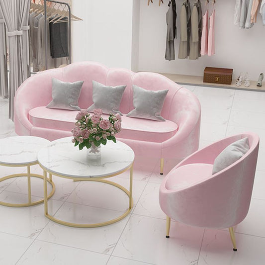 Contemporary Velvet Sofa with Slopped Arm and Tight Back for Apartment Clearhalo 'furn' 'furn_sofas' 'Furniture' 'Living Room Furniture' 'Sofa' 'sofas' 1200x1200_ccb931f3-79cb-4eaf-ba2e-8a10184e7a23