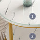 Glam Style Coffee Table Oval Slate Single Coffee Cocktail Table Clearhalo 'Coffee & Accent Tables' 'Coffee Tables' 'coffee_tables' 'furn' 'furn_coffee_tables' 'Furniture' 'Living Room Furniture' 1200x1200_ccba8b7e-807e-4d4b-8084-e86664dfd7cc