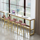Glam Style Rectangle Bar Table 1/2/5/7 Pieces Faux Marble Counter Table Clearhalo 'Bar Furniture' 'furn' 'furn_home_bar_bar_sets' 'Furniture' 'Home Bars & Bar Sets' 'home_bar_bar_sets' 'Kitchen & Dining Furniture' 1200x1200_ccbacec4-d2f6-4d35-9bd7-f926c5e6ea1b