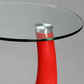 Contemporary End Table Glass Round Plastic Pedestal Living Room Side Table Clearhalo 'Coffee & Accent Tables' 'End & Side Tables' 'end_side_tables' 'furn' 'furn_end_side_tables' 'Furniture' 'Living Room Furniture' 1200x1200_ccbc888d-c701-4484-b296-0c533e563f13