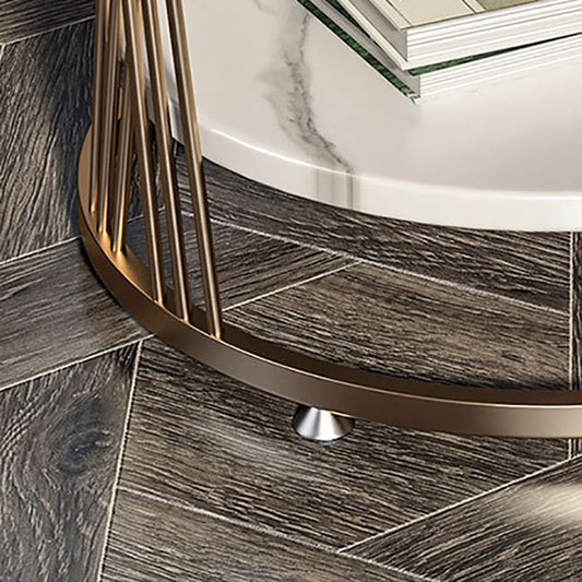 棚の丸い二重層リビングルームエンドテーブルを備えたモダンな大理石のフレーム