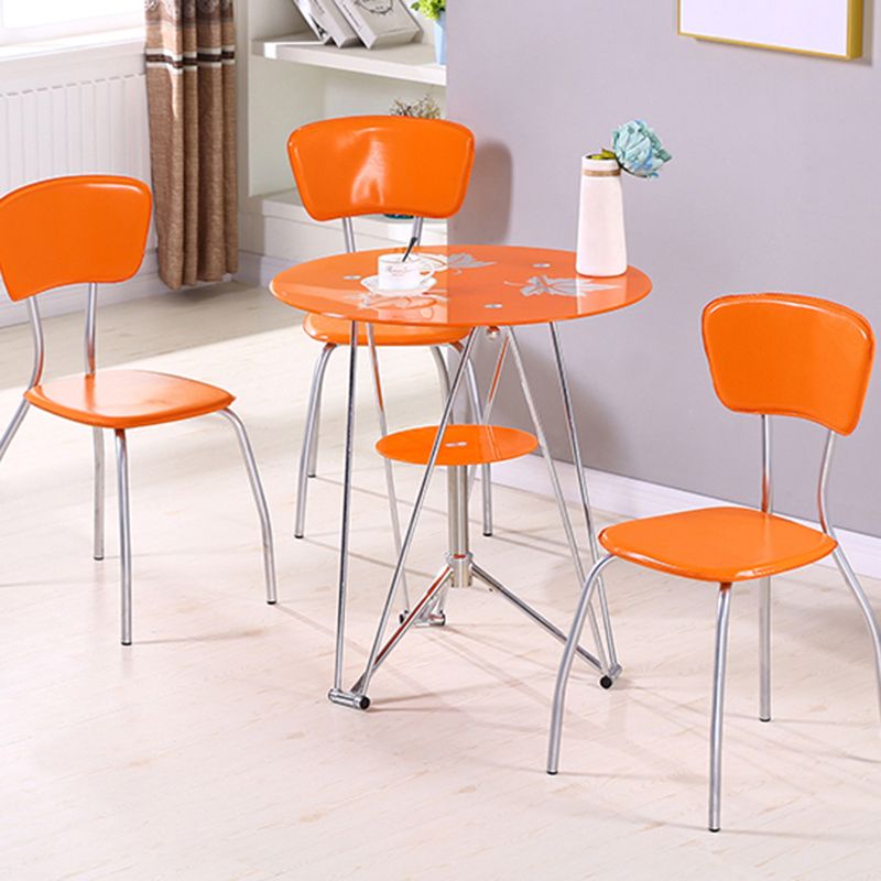 Modern Style Glass Kitchen Dining Table Round Table with Metal Base for Home Clearhalo ' dining_table' 'Dining Tables & Seating' 'Dining Tables' 'furn' 'furn_dining_table' 'Furniture' 'furniture_dining_table' 'Kitchen & Dining Furniture' 'kitchen&dining_furn' 'kitchen' 'kitchen_dining_table' 1200x1200_ccbddca5-2cf5-4c9e-9259-e9129d70d332