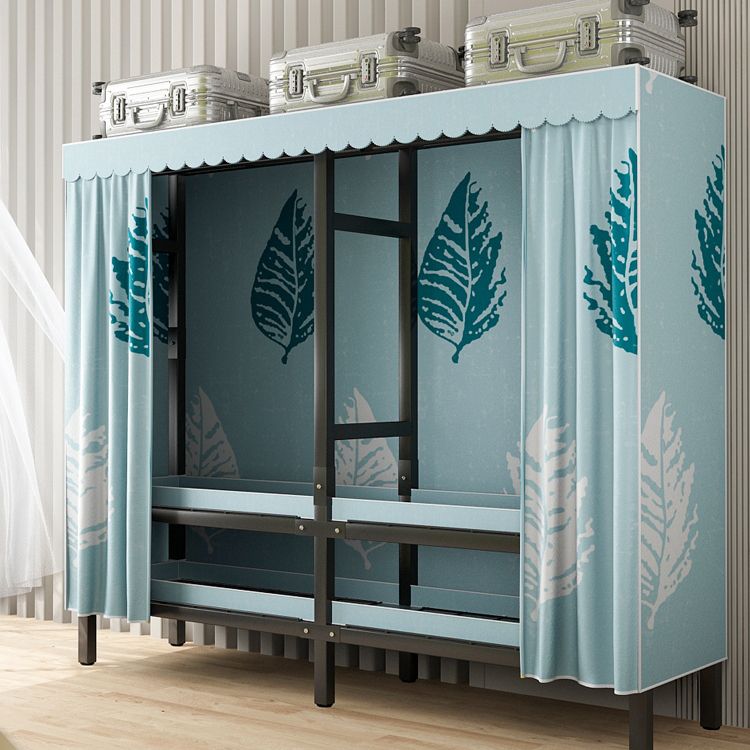 Foldable Freestanding Wardrobe Metal Frame Multifunctional Wardrobe Clearhalo 'Armoires & Wardrobes' 'armoires_wardrobes' 'Bedroom Furniture' 'furn' 'furn_armoires_wardrobes' 'Furniture' 1200x1200_ccbffd14-7111-4323-a07b-e671ed48af48