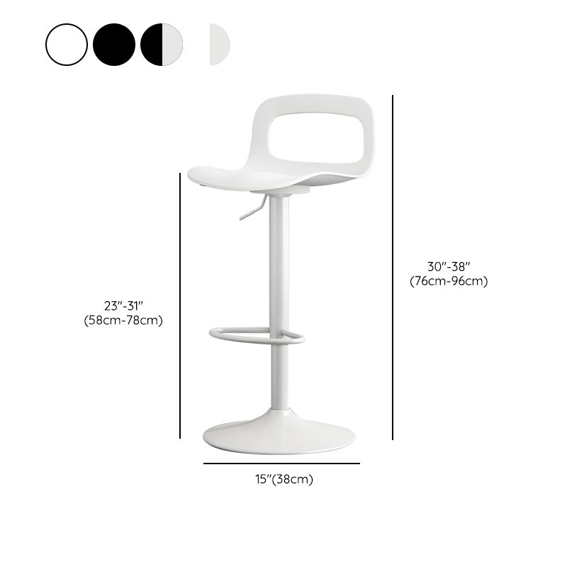 Sgabelli da bar industriali di altezza regolabile con base metallica