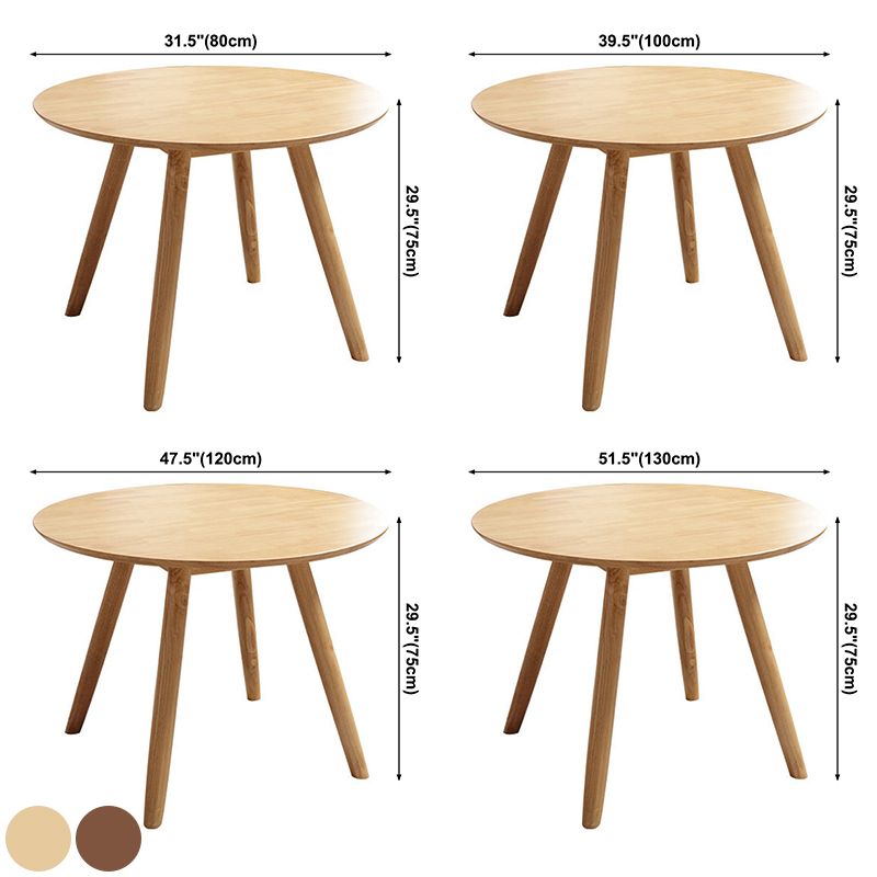 Contemporary Solid Wood Round Dining Table Kitchen Standard Dining Table with 4 Legs Base Clearhalo ' dining_table' 'Dining Tables & Seating' 'Dining Tables' 'furn' 'furn_dining_table' 'Furniture' 'furniture_dining_table' 'Kitchen & Dining Furniture' 'kitchen&dining_furn' 'kitchen' 'kitchen_dining_table' 1200x1200_ccc3c2c6-408d-4780-a825-39bb6a052f7a