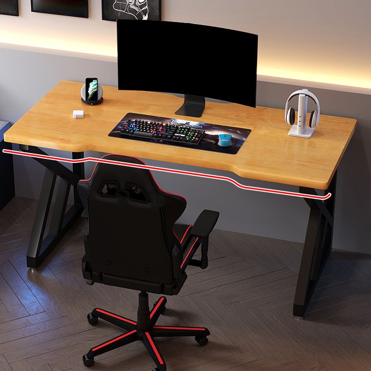 Escritorio ergonómico de 29.5 pulgadas escritorio amarillo rectangular escritorio de oficina