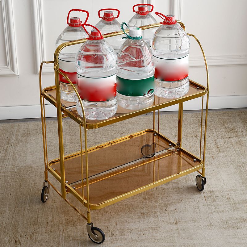 30.71" High Modern Prep Table Rolling Metal Prep Table for Dining Room