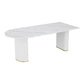Stone Top Dining Table Modern Dining Table with Double Pedestal Base in White Clearhalo ' dining_table' 'Dining Tables & Seating' 'Dining Tables' 'furn' 'furn_dining_table' 'Furniture' 'furniture_dining_table' 'Kitchen & Dining Furniture' 'kitchen&dining_furn' 'kitchen' 'kitchen_dining_table' 1200x1200_ccc6069b-c08b-4613-ba7b-216be211f0e8