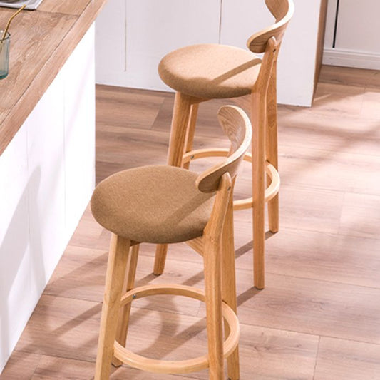 Contemporary Beech Low Back Home Stool Matte Finish Upholstered Bar Stools Clearhalo 'Bar Furniture' 'Bar Stools' 'bar_stools' 'furn' 'furn_bar_stools' 'Furniture' 'furniture_bar_stools' 'Kitchen & Dining Furniture' 1200x1200_ccc8687f-cba5-43e5-91b5-85fe354c3f60
