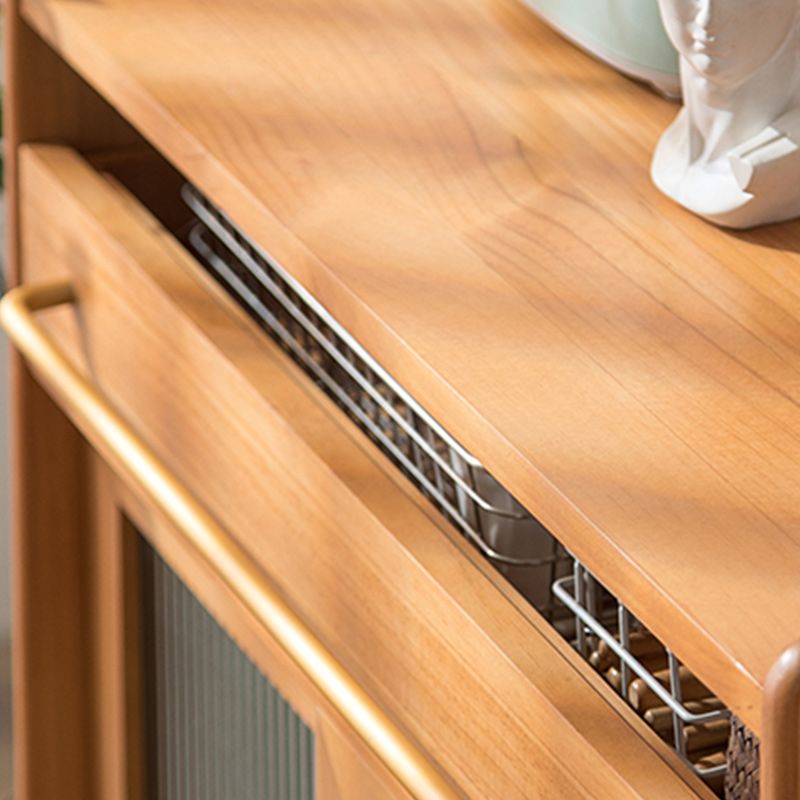 Pine à bois massif buffet buffet moderne serveur de restauration pour le salon