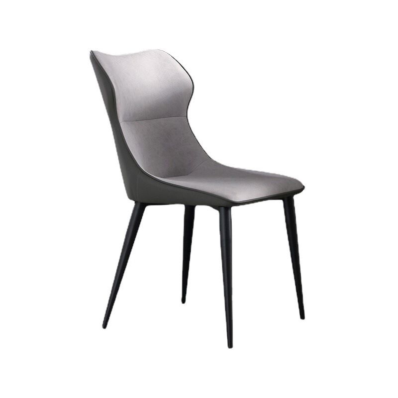 Silla lateral de cuero sintética silla de interior sin brazo contemporánea