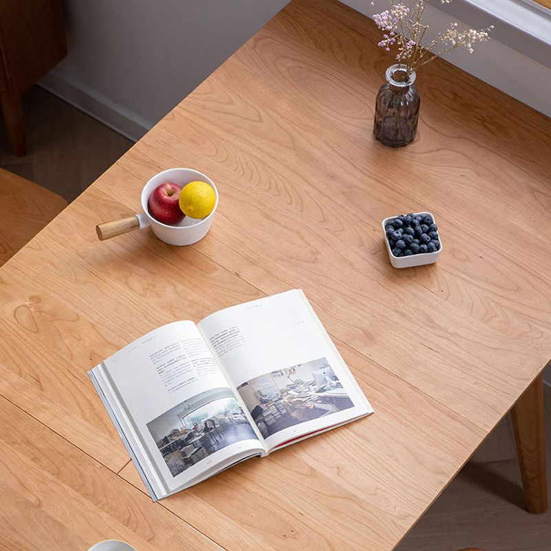 Modern Extendable Dining Table Solid Wood Dining Table for Dining Room Clearhalo 'Dining Tables & Seating' 'Dining Tables' 'dining_table' 'furn' 'furn_dining_table' 'Furniture' 'Kitchen & Dining Furniture' 1200x1200_ccca3a10-3445-4ea7-ab37-eed98177c528