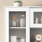 Ultra Modern Dining Hutch Glass Doors Faux Wood Storage Cabinet for Dining Room Clearhalo 'Display & China Cabinets' 'display_china_cabinets' 'furn' 'furn_display_china_cabinets' 'Furniture' 'Kitchen & Dining Furniture' 1200x1200_cccc0d5f-2144-4a55-a075-ba08d1853227