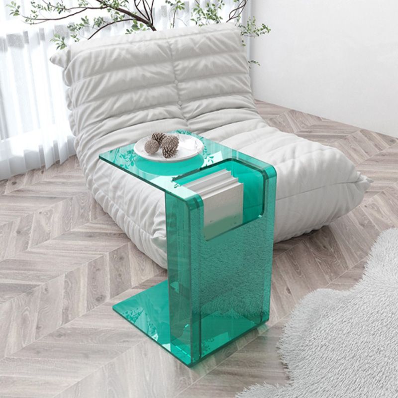 Contemporary Sofa Side Accent Table Plastic Pedestal Living Room with Storage Clearhalo 'Coffee & Accent Tables' 'End & Side Tables' 'end_side_tables' 'furn' 'furn_end_side_tables' 'Furniture' 'Living Room Furniture' 1200x1200_cccd4b42-a09d-4c73-957d-5312a17fd729