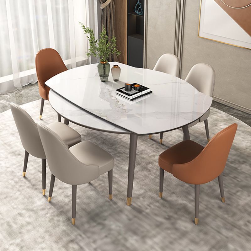 Contemporary Stone Dining Set 1/2/5/7 Pieces Dining Furniture for Home Clearhalo 'Dining Room Sets' 'Dining Tables & Seating' 'dining_room_set' 'furn' 'furn_dining_room_set' 'Furniture' 'Kitchen & Dining Furniture' 1200x1200_cccdc682-0d47-42da-b3bc-799440672406