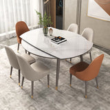 Contemporary Stone Dining Set 1/2/5/7 Pieces Dining Furniture for Home