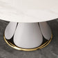 Nordic Round Sintered Stone Dining Table of 5/7 with Metal Base Foldable Dining Set for Restaurant Clearhalo 'Dining Room Sets' 'Dining Tables & Seating' 'dining_room_set' 'furn' 'furn_dining_room_set' 'Furniture' 'furniture_dining_room_set' 'Kitchen & Dining Furniture' 'kitchen&dining_furn' 'kitchen' 1200x1200_cccfba28-8312-431b-b8be-a45fcf37a25f