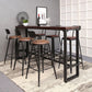 Industrial Rectangle Bar Counter Table Wooden Dining Table for Kitchen Clearhalo 'Bar Furniture' 'Bar Tables' 'bar_tables' 'furn' 'furn_bar_tables' 'Furniture' 'furniture_bar_tables' 'Kitchen & Dining Furniture' 1200x1200_ccd1e4e4-9a2d-41b3-ba89-4185fa2009ae
