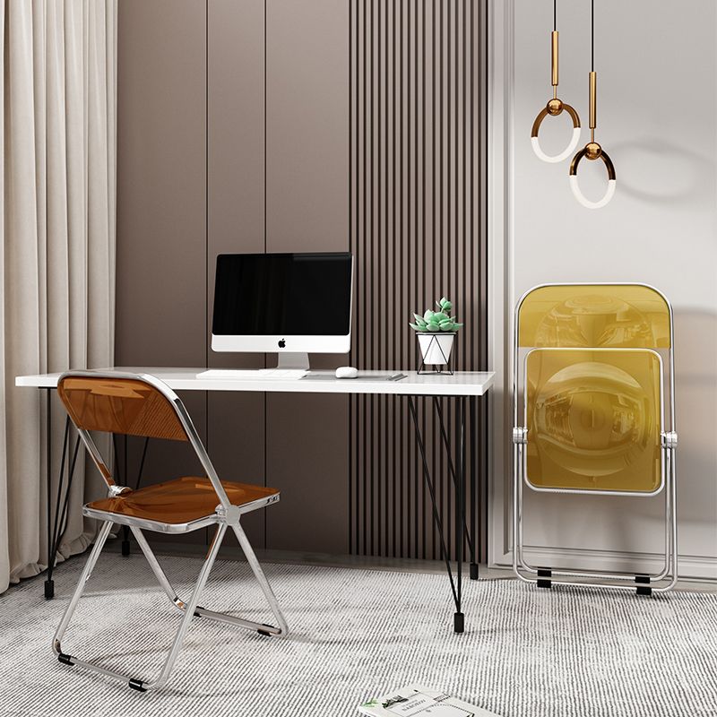 Industrial Style Open Back Dining Side Chair Plastic Dining Armless Chair for Home Clearhalo ' kitchen&dining_furn' 'Dining Chairs' 'Dining Tables & Seating' 'dining_chair' 'furn' 'furn_dining_chair' 'Furniture' 'furniture_dining_chair' 'Kitchen & Dining Furniture' 'kitchen' 1200x1200_ccd1eb99-22f9-40b2-9cbd-24651b8fb435