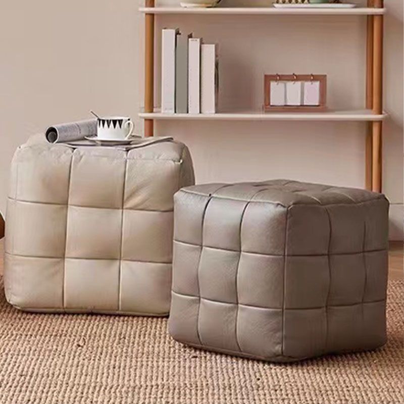 Modern Square Pouf Water Resistant Orange Pouf for Drawing Room Clearhalo 'furn' 'furn_ottomans_poufs' 'Furniture' 'Living Room Furniture' 'Ottomans & Poufs' 'ottomans_poufs' 1200x1200_ccd2a621-f9a5-4c4b-aa13-460c3a70fef6