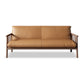 Faux Leather Modern Sofa Round Arm 28.7 "W Sofa with Bolster Pillows Clearhalo 'furn' 'furn_sofas' 'Furniture' 'furniture_sofas' 'Living Room Furniture' 'Sofa' 'sofas' 1200x1200_ccd31489-950f-4d8f-ae21-8a873f9449b9