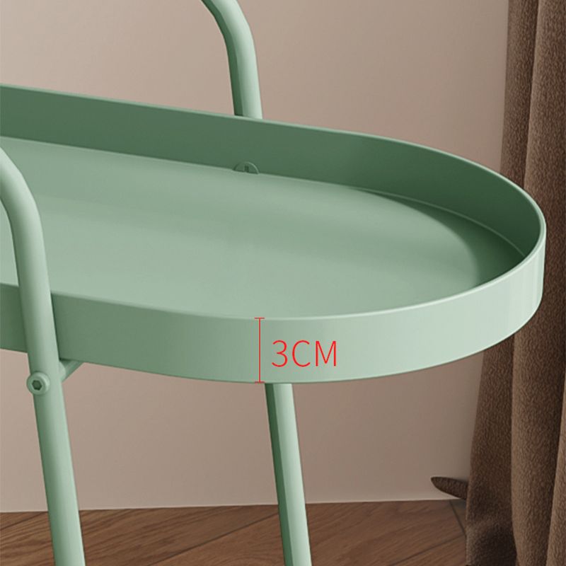 25.19" Tall Metal Side Table Oval 4 Legs Sofa Side Accent Table Clearhalo 'Coffee & Accent Tables' 'End & Side Tables' 'end_side_tables' 'furn' 'furn_end_side_tables' 'Furniture' 'Living Room Furniture' 1200x1200_ccd31807-1480-4ac0-9b3e-704bb1aada56