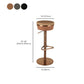 Armless Bar Stools Adjustable Height Dining Stools with Metal Base