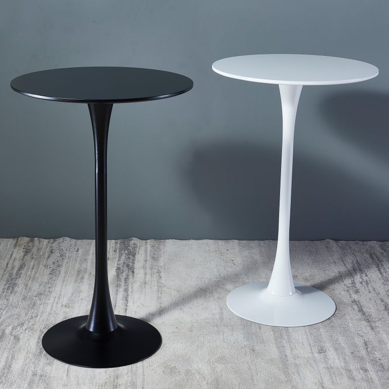 Industrial Iron Bar Table Round Top Indoor 41.3"H Bistro Table with Pedestal Clearhalo 'Bar Furniture' 'Bar Tables' 'bar_tables' 'furn' 'furn_bar_tables' 'Furniture' 'furniture_bar_tables' 'Kitchen & Dining Furniture' 'kitchen&dining_furn' 'kitchen' 1200x1200_ccd3b36d-038b-45d7-82cc-420c2d1d1f4b